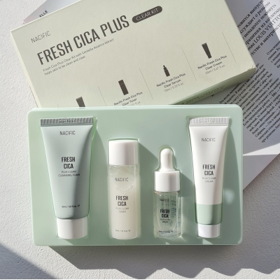 NACIFIC Fresh Cica Plus Clear Kit Набор миниатюр для проблемной и чувствительной кожи лица