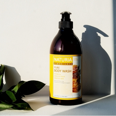 Evas Naturia Pure Body Wash Honey & White Lily Гель для душа с романтическим ароматом лилии, нектарина и меда