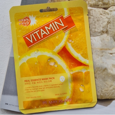  Тонизирующая  и восстанавливающая тканевая маска с витаминами May Island "Real Essense Vitamin Mask Pack" 
