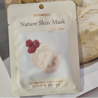 Смягчающая тканевая маска для лица с экстрактом Ши FOODAHOLIC Nature Skin Mask Shea Butter 